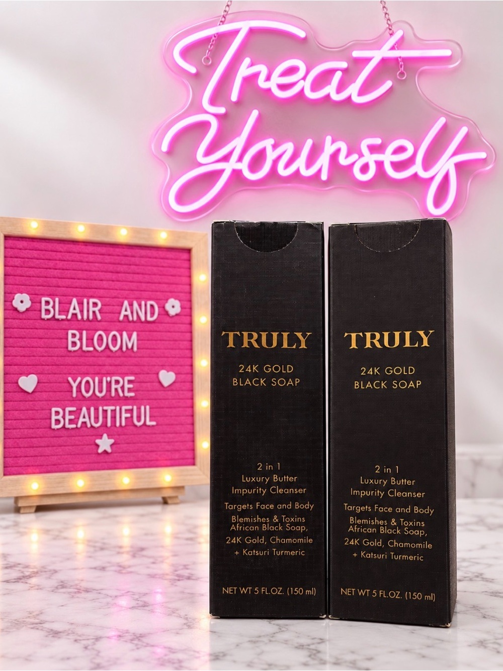 TRULY 24K Gold Black Soap Luxury Butter Impurity Cleanser Bundle-Discontinued